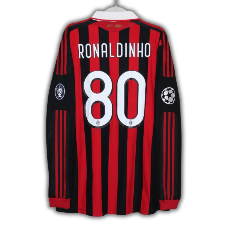 A.C. Milan RONALDINHO 80 シャツ 2009-10 AC Milan Home Shirt Ronaldinho #80 - 6/10 - (XL.Boys)
